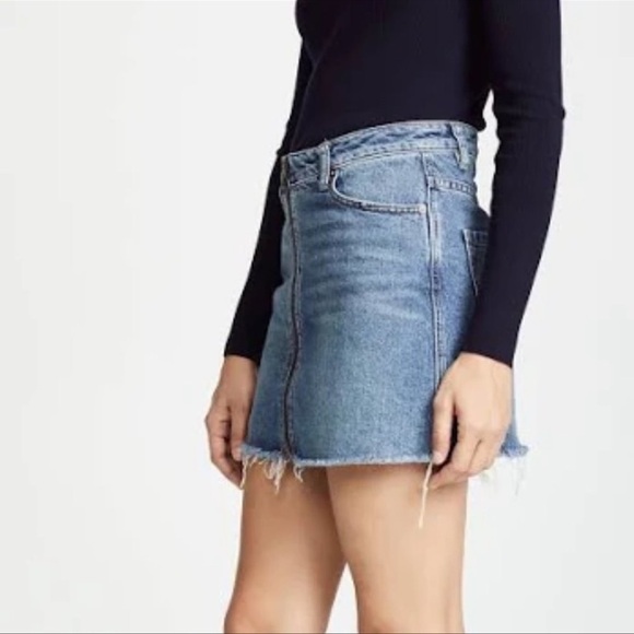 Free People Mini Zip It Up Denim Skirt size 28 - Picture 13 of 15